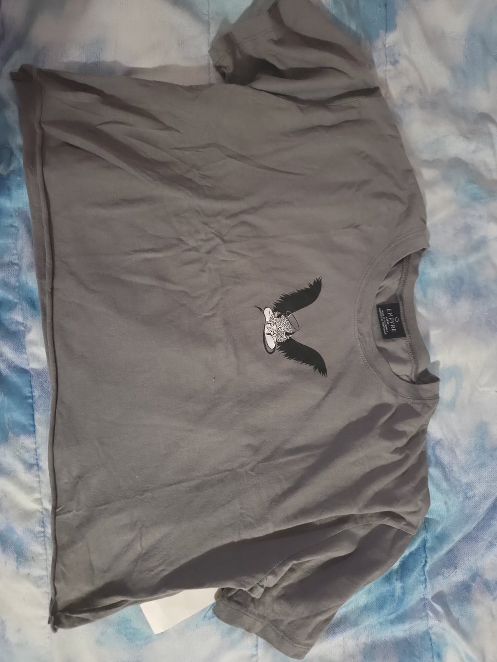 Empyre Gray Short Sleeve Tee with Winged Skull Graphic
